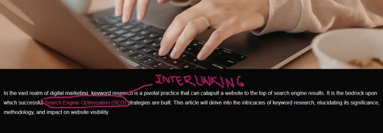 Example image of Interlinking in SEO